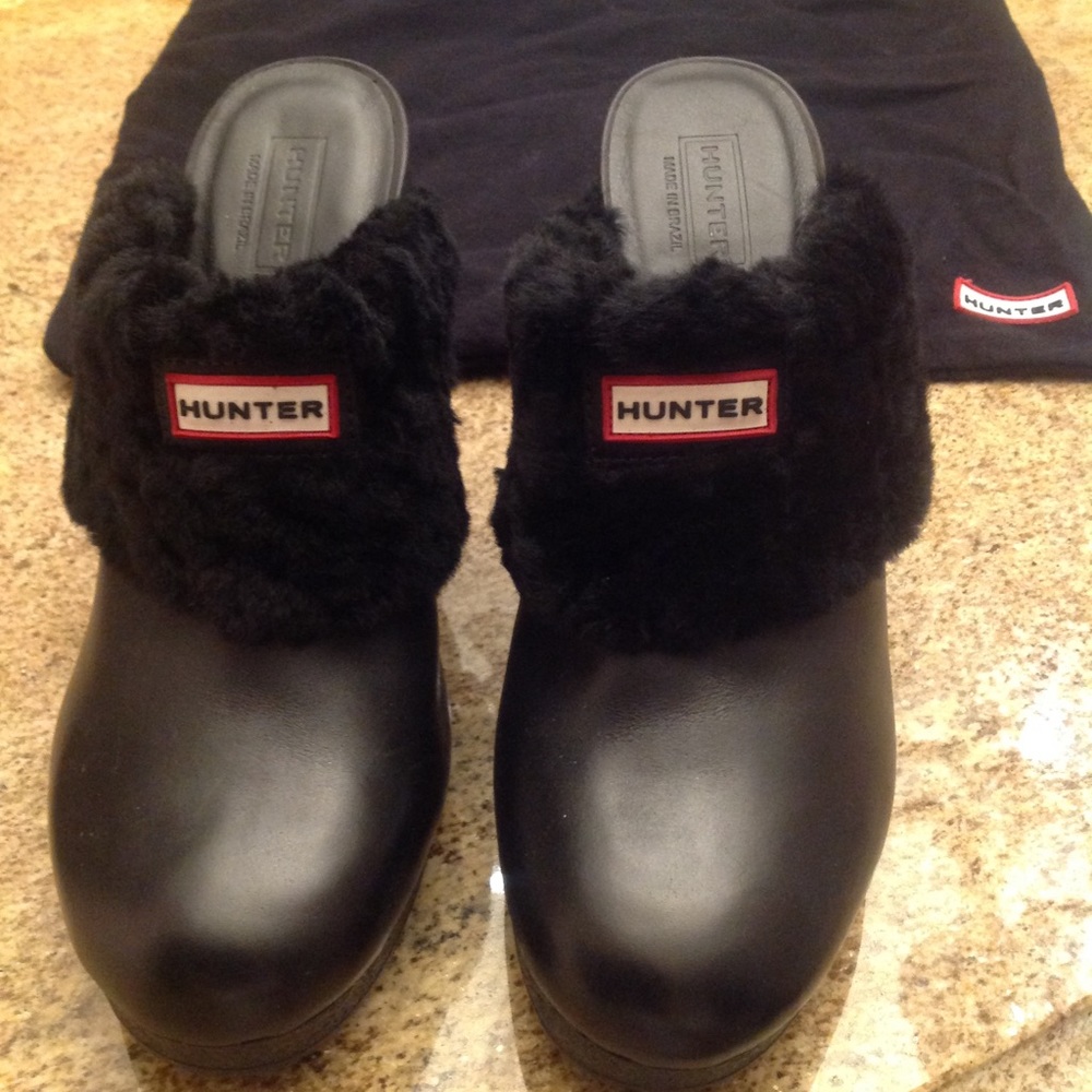 Hunter Bruson Shearling & Leather Clogs